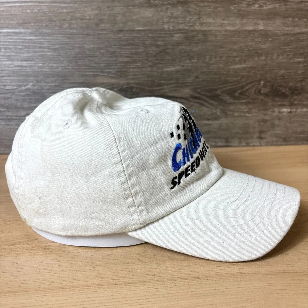 Chicagoland Speedway Hat Cap Strap Back Youth White Joliet Adjustable